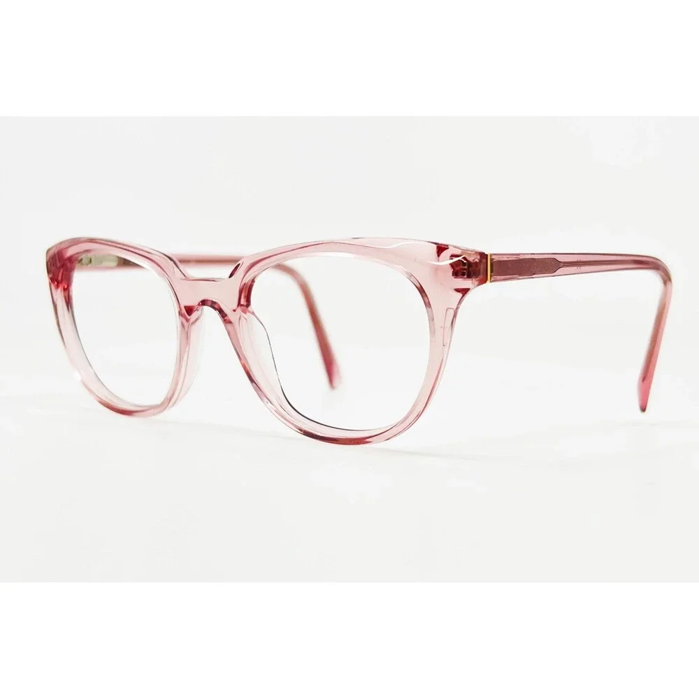 MV Lucia Eyeglasses Women Pink Transparent Cat Eye Frame 802 663 52-16-135